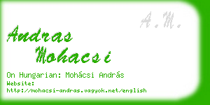 andras mohacsi business card